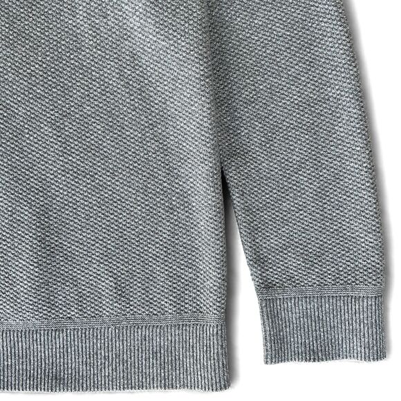 Lululemon Mens 1/4 Zip Sweater XXL Grey Textured Knit Coolmax Organic Cotton - Picture 6 of 10